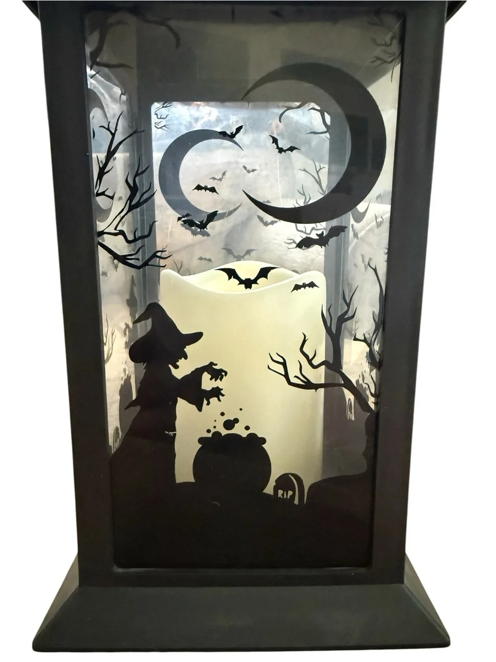 Halloween Witch Lantern w/fake flickering light from Witch’s Estate Sale